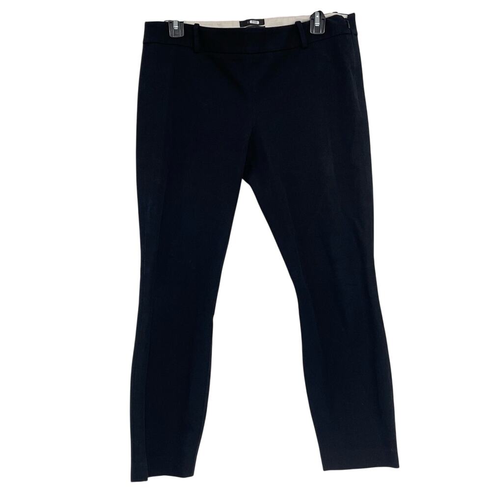 J Crew Black Minnie Side Zip Slim Fit Trouser Dress Pants Womens 6 Preppy Ankle